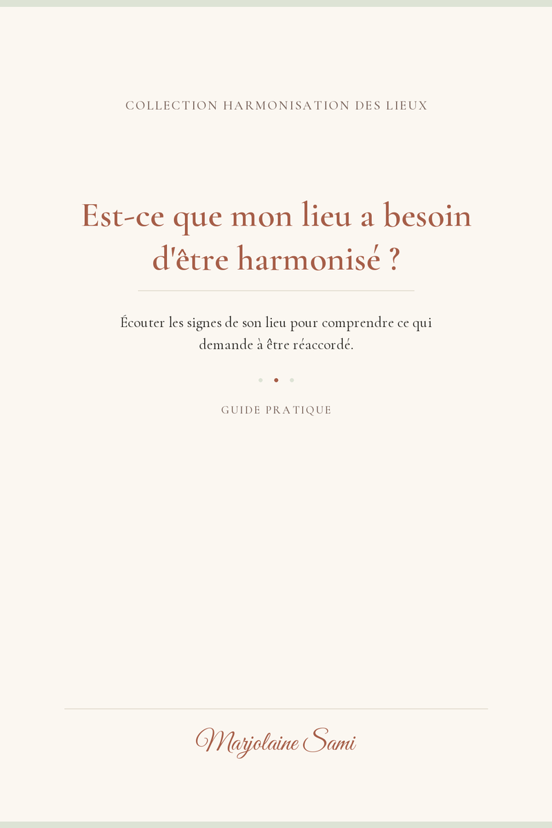 Couverture du guide Est-ce que mon lieu a besoin d'être harmonisé ?